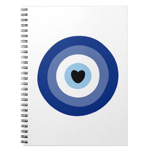 悪い目の記号の保護 ノートブック (正面)