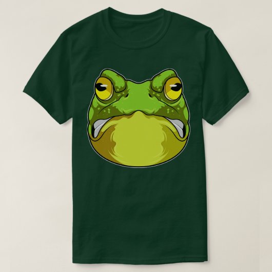 悪い目をしたカエル Tシャツ (デザイン正面)