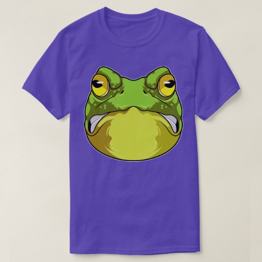 悪い目をしたカエル Tシャツ (デザイン正面)