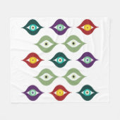 悪い目 フリースブランケット (正面(横))