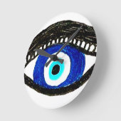 悪い目 ラウンド壁時計 (傾斜)