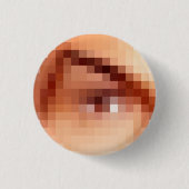 悪い目？ 缶バッジ (正面)