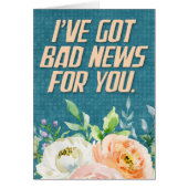 「悪い知得らせを聞いた」おもしろい誕生日 (正面)