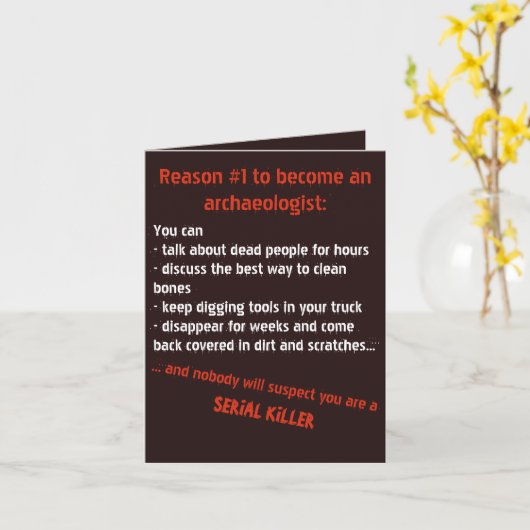 悪い考古学者の動機 カード (黄色い花)