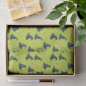 悪い良いピンクと緑のウィッチーにギフトラベル 薄葉紙 (ギフト)