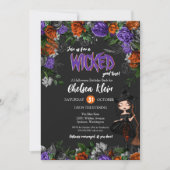 悪い良い時間ま10代のたは大人のハロウィン誕生日 招待状 (正面)