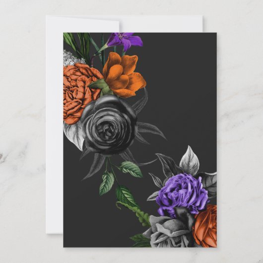 悪い良い時間ま10代のたは大人のハロウィン誕生日 招待状 (裏面)