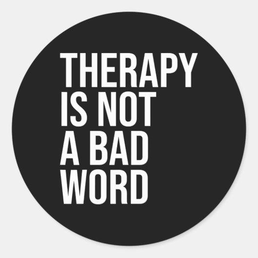 悪い言葉ではないメンタルヘルス認識度引用文 ラウンドシール (正面)