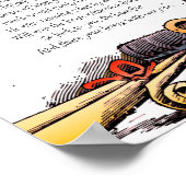 悪い詩の日おもしろい飲みゲームのルール詩 ポスター (角)