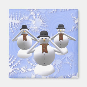 悪い話雪だるまのクリスマスマグネット マグネット