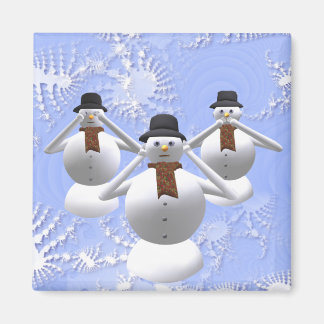 悪い話雪だるまのクリスマスマグネット マグネット
