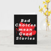 悪い選択は良い話を意味おもしろいことわざ引用文G カード (黄色い花)