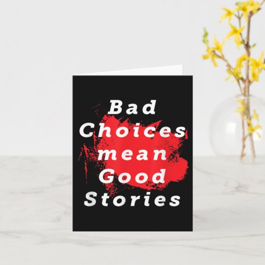 悪い選択は良い話を意味おもしろいことわざ引用文G カード (黄色い花)