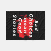 悪い選択は良い話を意味おもしろいことわざ引用文G フリースブランケット (正面(横))