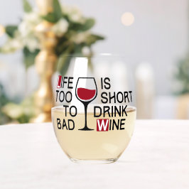 悪い酒 ステムなしワイングラス