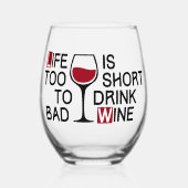 悪い酒 ステムなしワイングラス (正面)