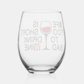 悪い酒 ステムなしワイングラス (裏面)