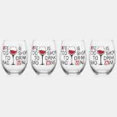 悪い酒 ステムなしワイングラス (正面)