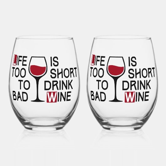 悪い酒 ステムなしワイングラス (正面)