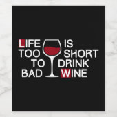 悪い酒 ワインラベル (シングルラベル)