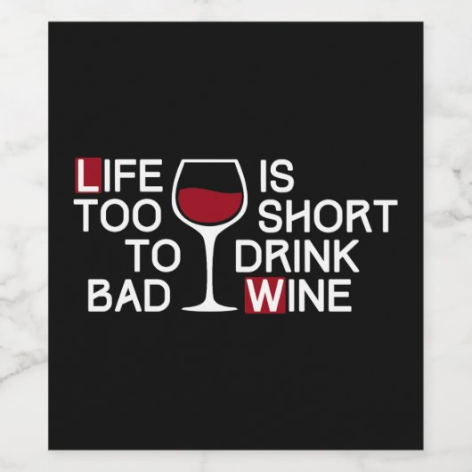 悪い酒 ワインラベル (シングルラベル)