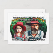 悪い関税悲しい農家 ポストカード (正面/裏面)