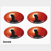 悪い食 楕円形シール (シート)