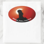 悪い食 楕円形シール (バッグ)