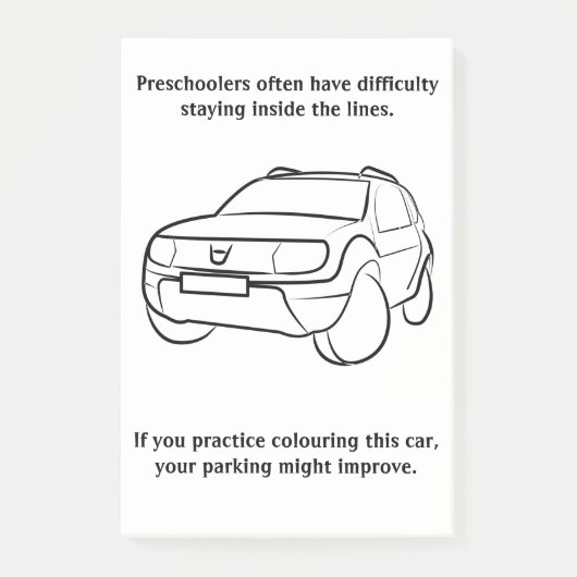 悪い駐車仕事 ポストイット (正面)