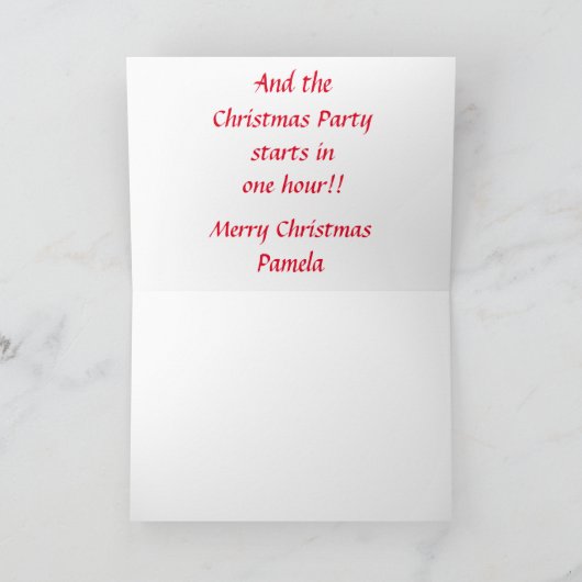 悪い髪とことわざホールを持つ女性のおもしろい漫画 カード (内部)