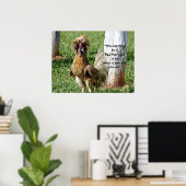 悪い髪の日のユーモアの解決策 ポスター (ホームオフィス)