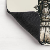 悪い魔女ウィッチブルームレターBカスタムイニシャル マウスパッド (コーナー)