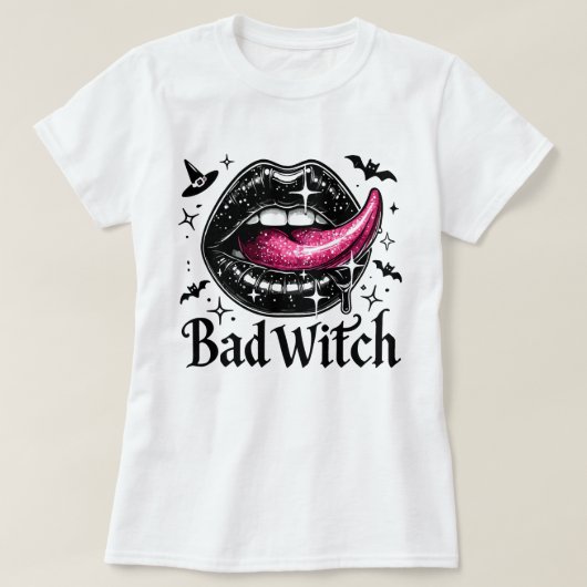 悪い魔女セクシー口 Tシャツ (デザイン正面)