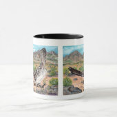 「悪い鳥」ロードランナーとココペリ・ニューメキシコ・マグ マグカップ (中央)