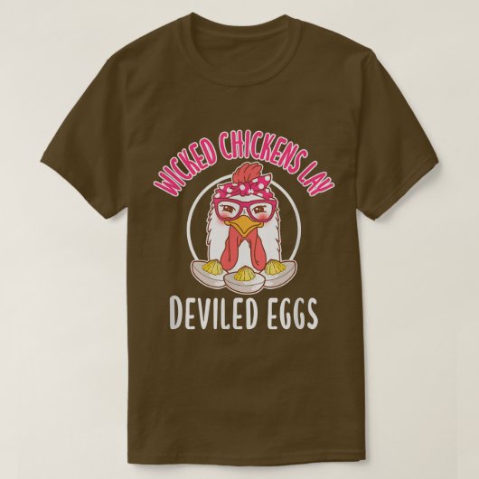 悪い鶏が卵を食う衣装ハロウィーンを飾る Tシャツ (デザイン正面)