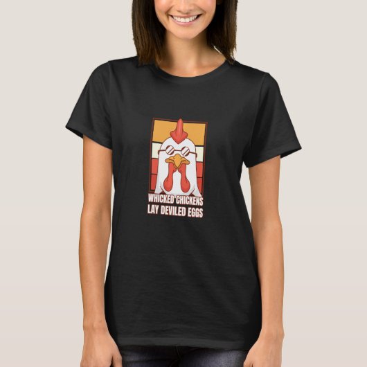 悪い鶏が卵を食う衣装ハロウィーンを飾る Tシャツ (正面)