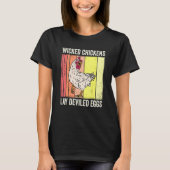 悪い鶏が卵を食う衣装ハロウィーンを飾る Tシャツ (正面)