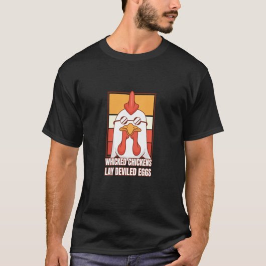 悪い鶏が卵を食う衣装ハロウィーンを飾る Tシャツ (正面)