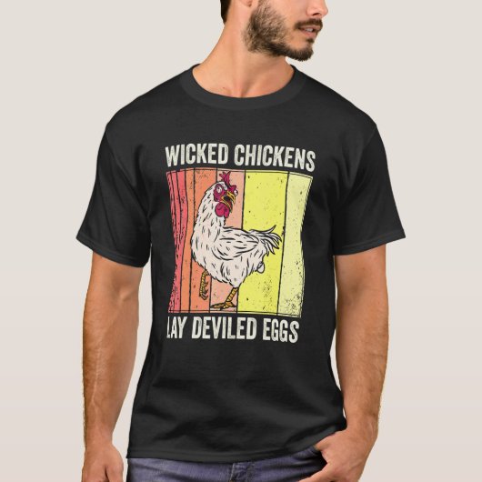 悪い鶏が卵を食う衣装ハロウィーンを飾る Tシャツ (正面)