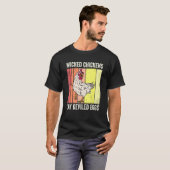 悪い鶏が卵を食う衣装ハロウィーンを飾る Tシャツ (正面フル)