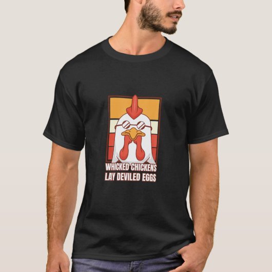 悪い鶏が卵を食う衣装ハロウィーンを飾る Tシャツ (正面)