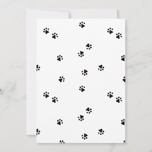 悪い2つの骨の犬2番目の誕生日のような漫画 招待状 (裏面)