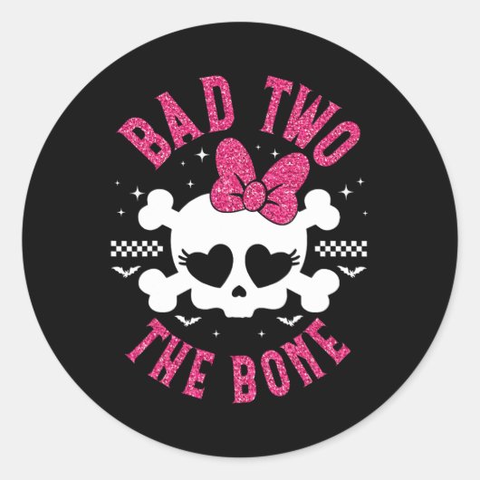 悪い2骨2番目の誕生日2歳の子供のギル ラウンドシール (正面)