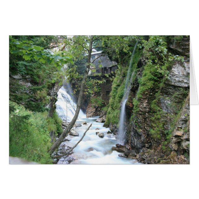 悪いGasteinの甲革の滝 (正面横)