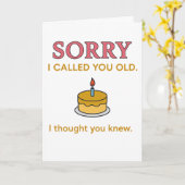 悪おもしろいいな古い誕生日カード カード (黄色い花)