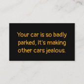 悪おもしろいい駐車場 コーリングカード (正面)