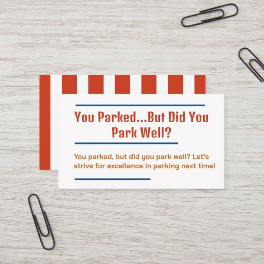 悪おもしろいい駐車場 名刺 (正面/裏面インサイチュ)