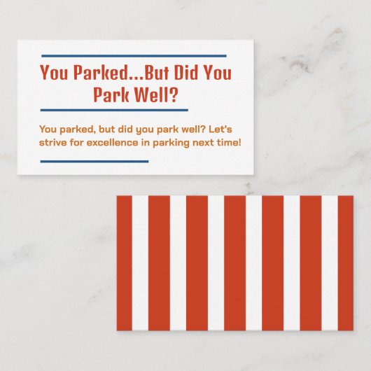 悪おもしろいい駐車場 名刺 (正面/裏面)