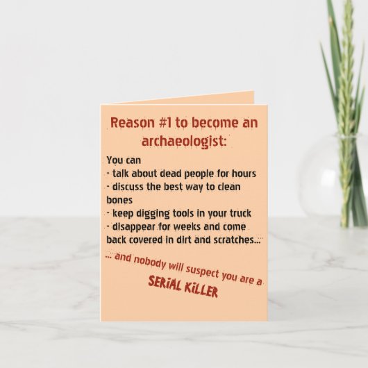 悪おもしろい典考古学者動機灯 カード (正面)