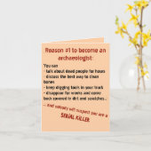 悪おもしろい典考古学者動機灯 カード (黄色い花)